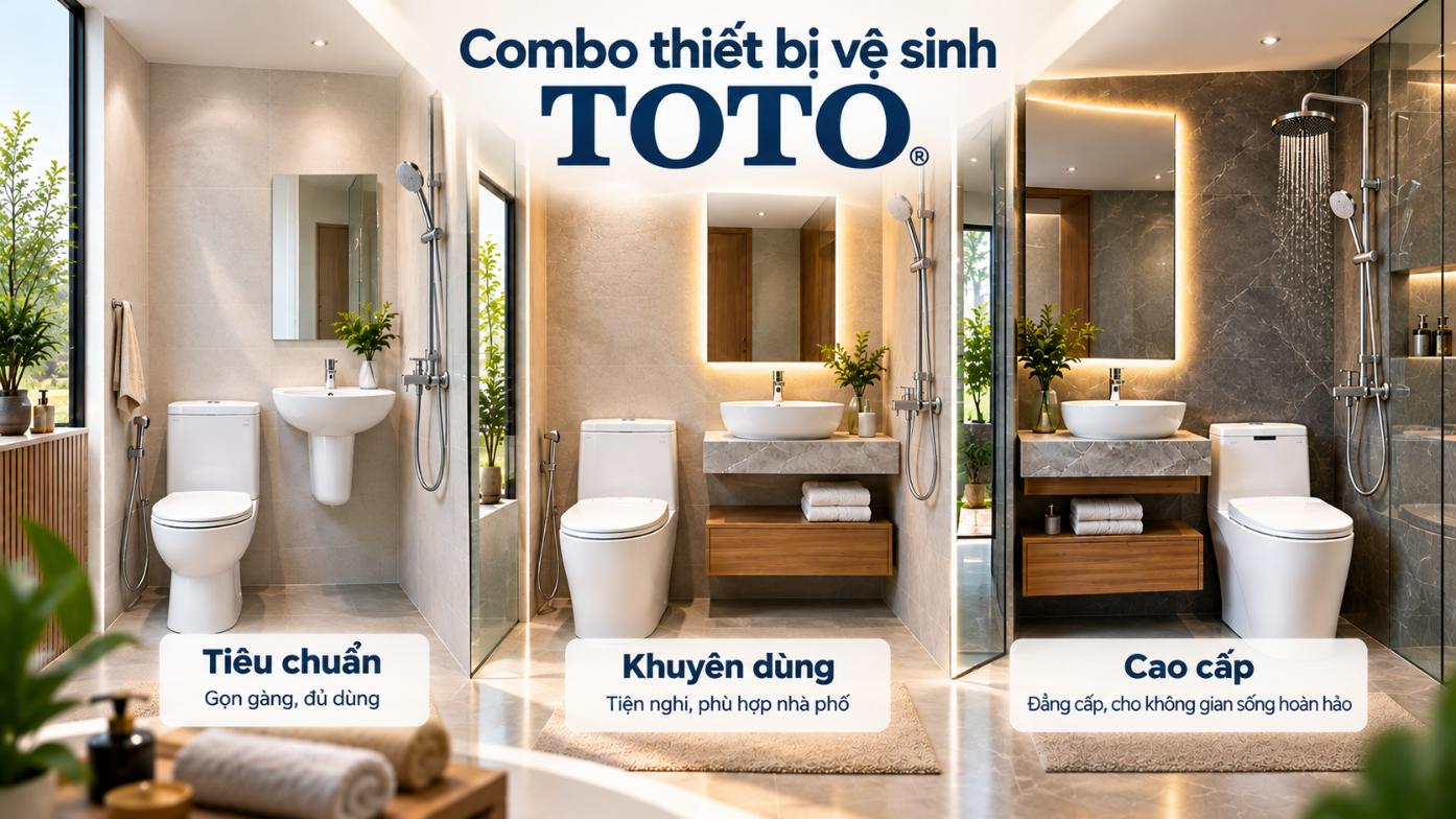 Combo thiết bị vệ sinh TOTO cho nhà phố – Tiêu chuẩn, Khuyên dùng & Cao cấp