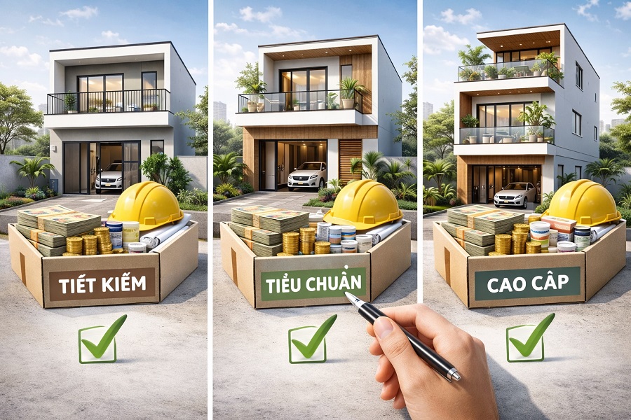 Combo xây nhà phố theo ngân sách – Chọn đúng gói, tối ưu chi phí