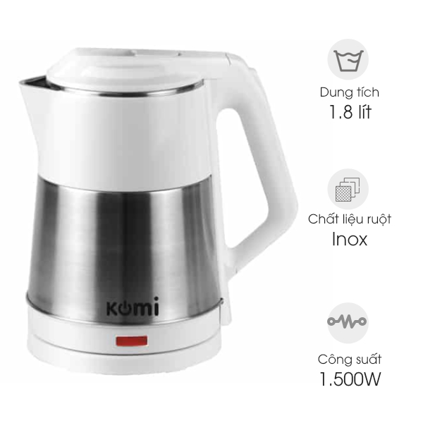 Ấm siêu tốc Komi KM-18ST 1,8 lít