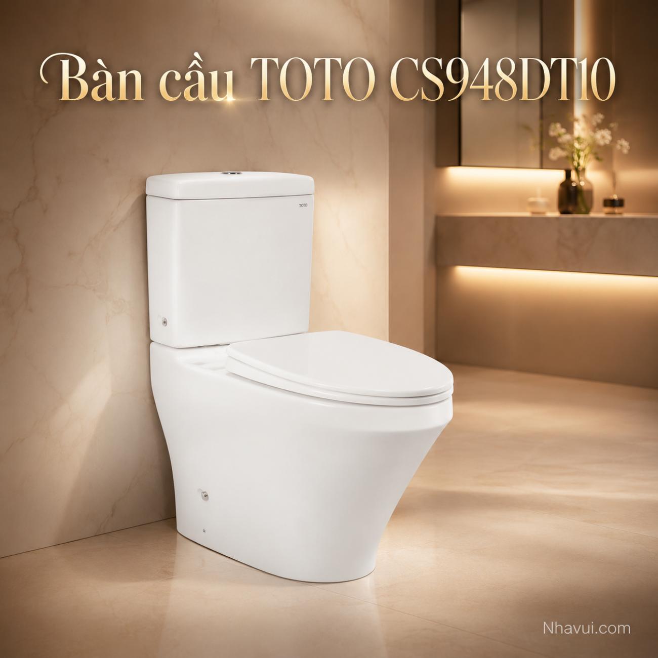 Bàn cầu kết hợp nắp đóng êm TOTO CS948DT10 TC395VS