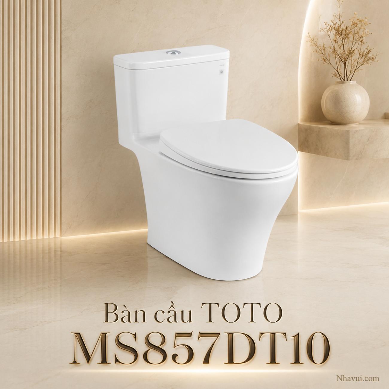Bàn cầu kết hợp nắp đóng êm TOTO MS857DT10 TC395VS