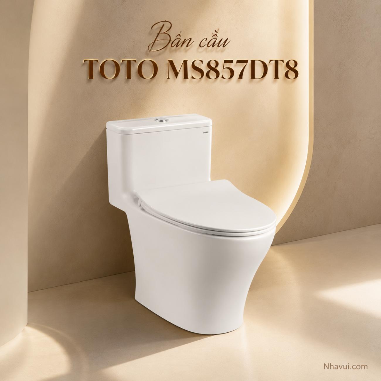 Bàn cầu kết hợp nắp đóng êm TOTO MS857DT8 TC600VS