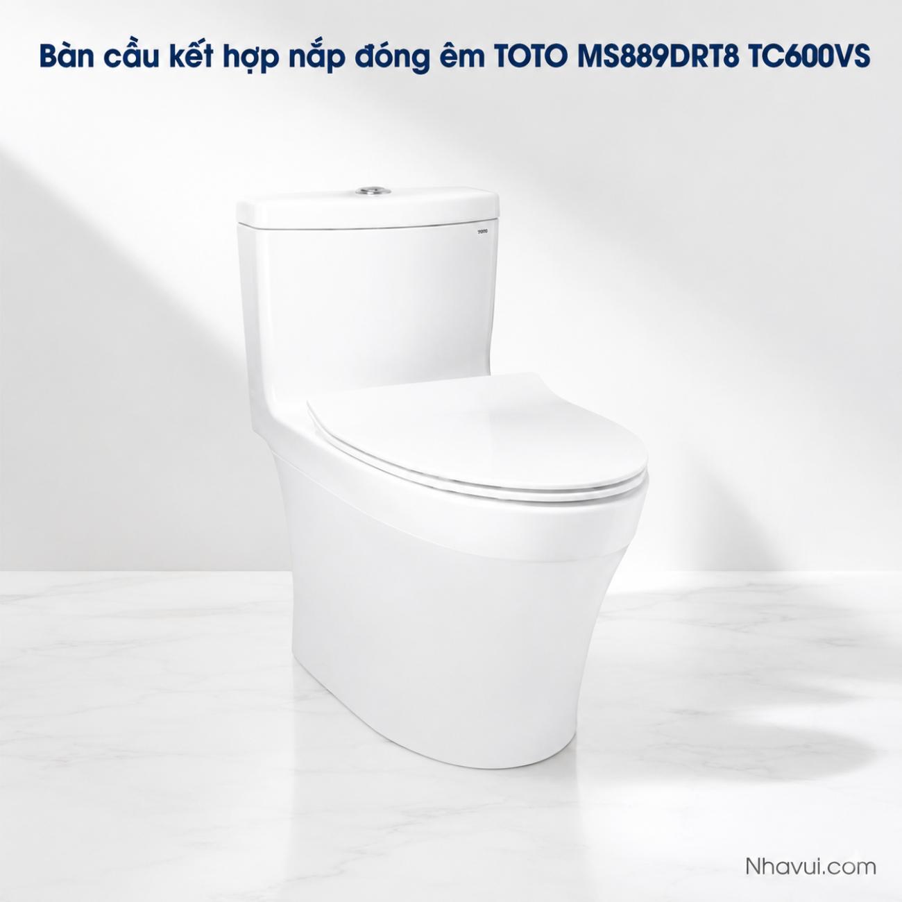 Bàn cầu kết hợp nắp đóng êm TOTO MS889DRT8 TC600VS