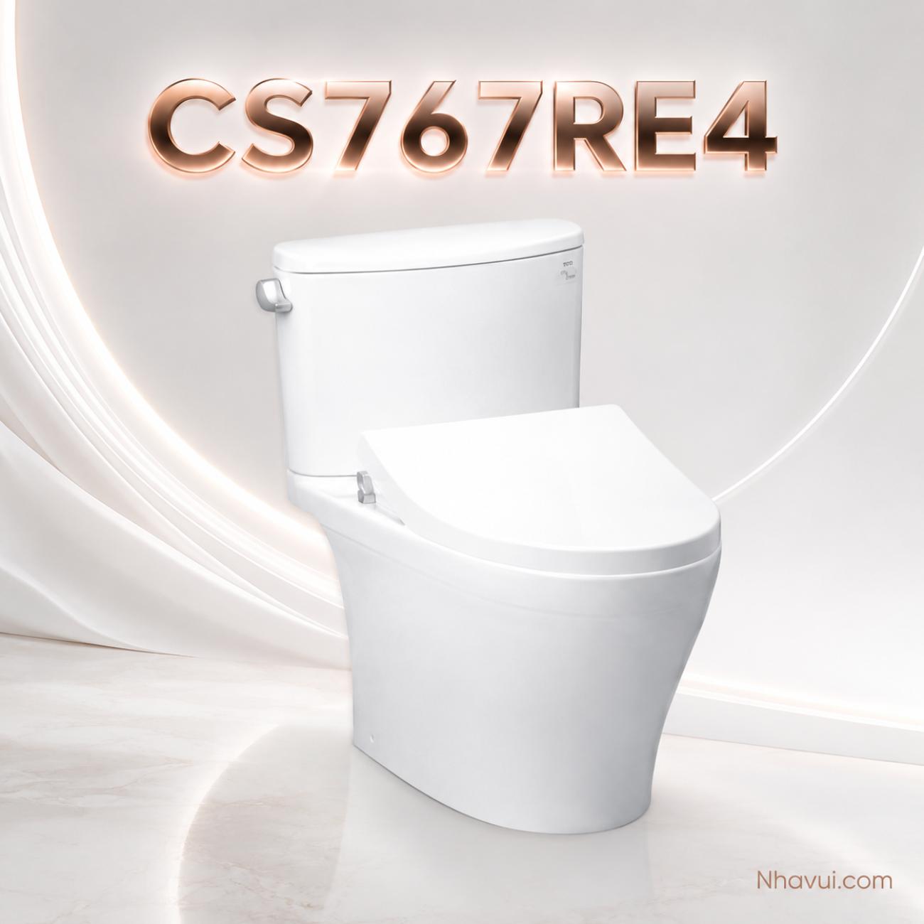 Bàn cầu kết hợp nắp rửa cơ TOTO CS767RE4 ECOWASHER TCW1211A