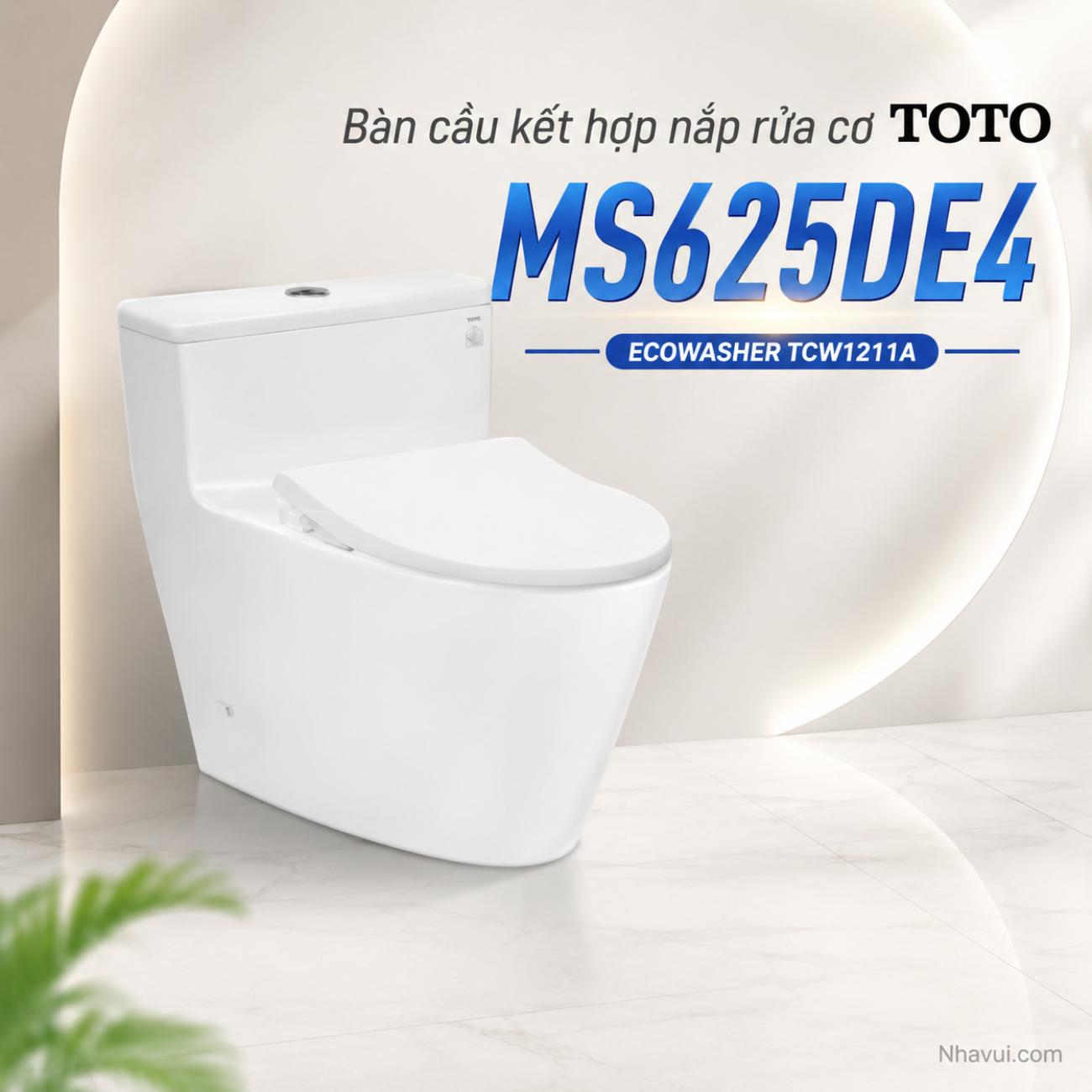 Bàn cầu kết hợp nắp rửa cơ TOTO MS625DE4 ECOWASHER TCW1211A