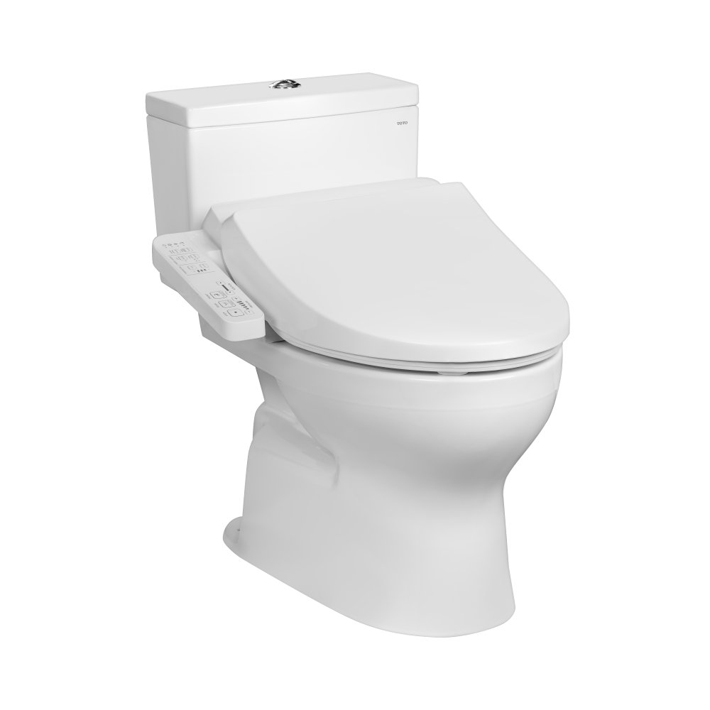 Bàn cầu kết hợp nắp rửa điện tử TOTO CS302DW18 WASHLET C2 cơ bản TCF23710AAA