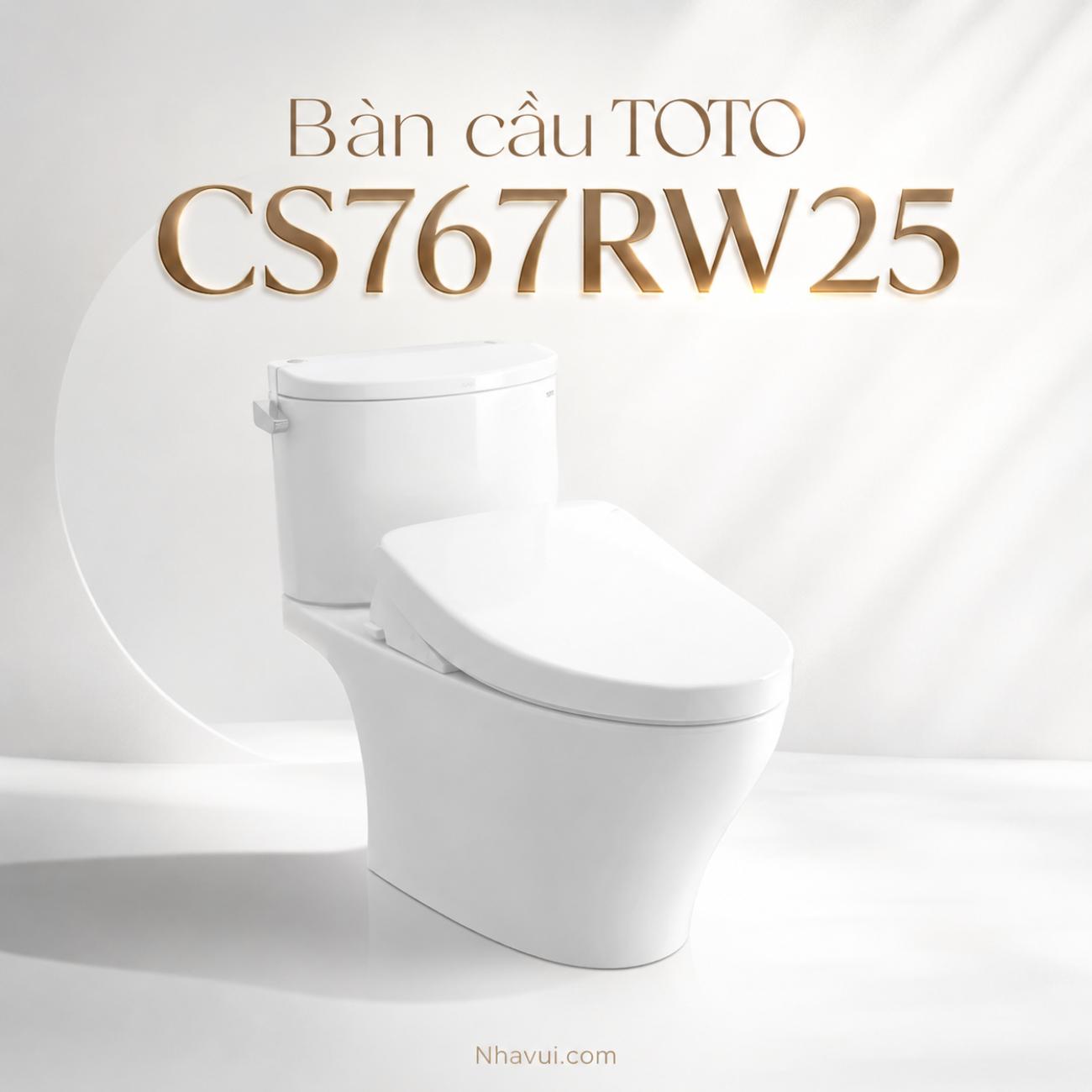 Bàn cầu kết hợp nắp rửa điện tử TOTO CS767RW25 WASHLET dòng S5 TCF34461GAA