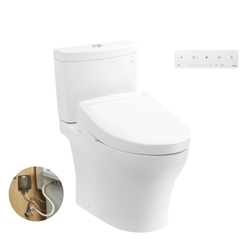 Bàn cầu kết hợp nắp rửa điện tử TOTO CS769DRW25 WASHLET dòng S5 TCF34461GAA