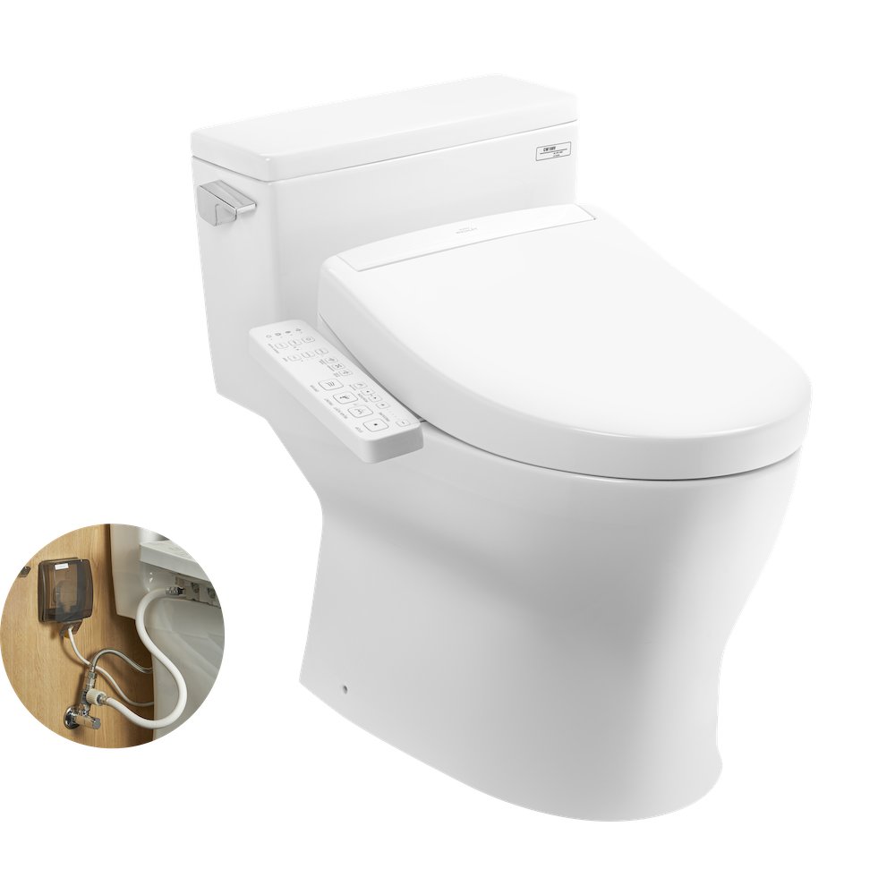 Bàn cầu kết hợp nắp rửa điện tử TOTO MS188VKW24 T53P100VR WASHLET S2