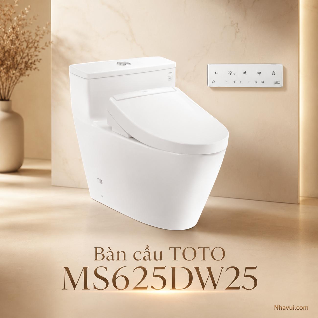Bàn cầu kết hợp nắp rửa điện tử TOTO MS625DW25 WASHLET dòng S5 TCF34461GAA