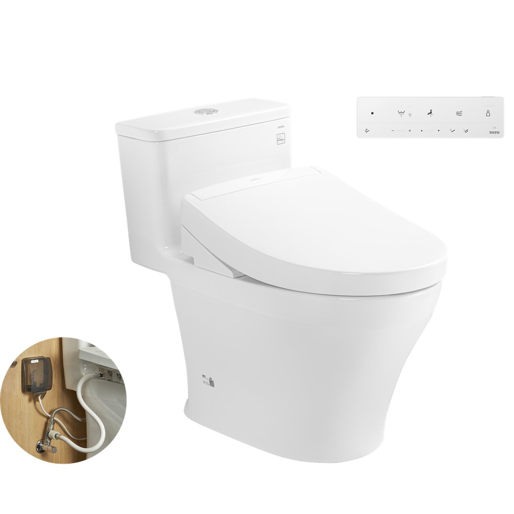 Bàn cầu kết hợp nắp rửa điện tử TOTO MS857DW25 WASHLET dòng S5 TCF34461AA