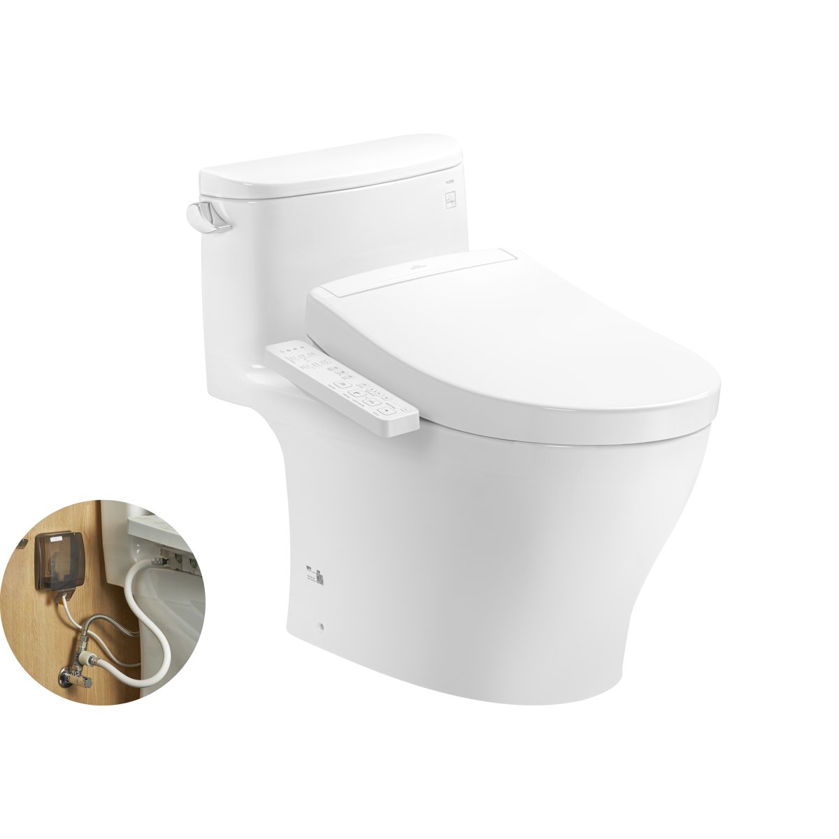 Bàn cầu một khối TOTO MS887RW24 kết hợp nắp rửa điện tử WASHLET S2