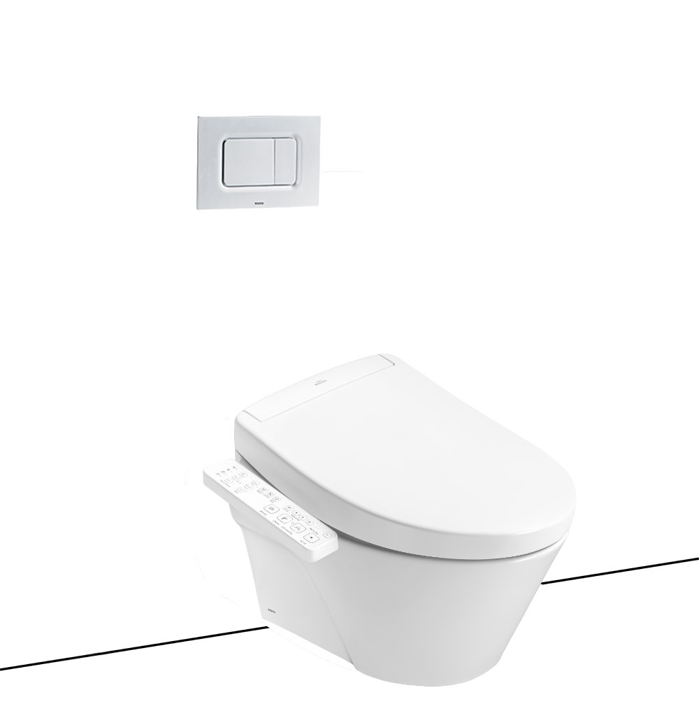 Bàn cầu treo tường kèm nắp rửa điện tử TOTO CW822REA WASHLET dòng S7 TCF47360GAA