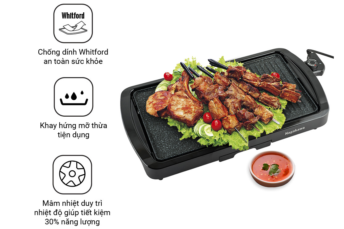 Bếp nướng điện Nagakawa NAG3101 1.650W