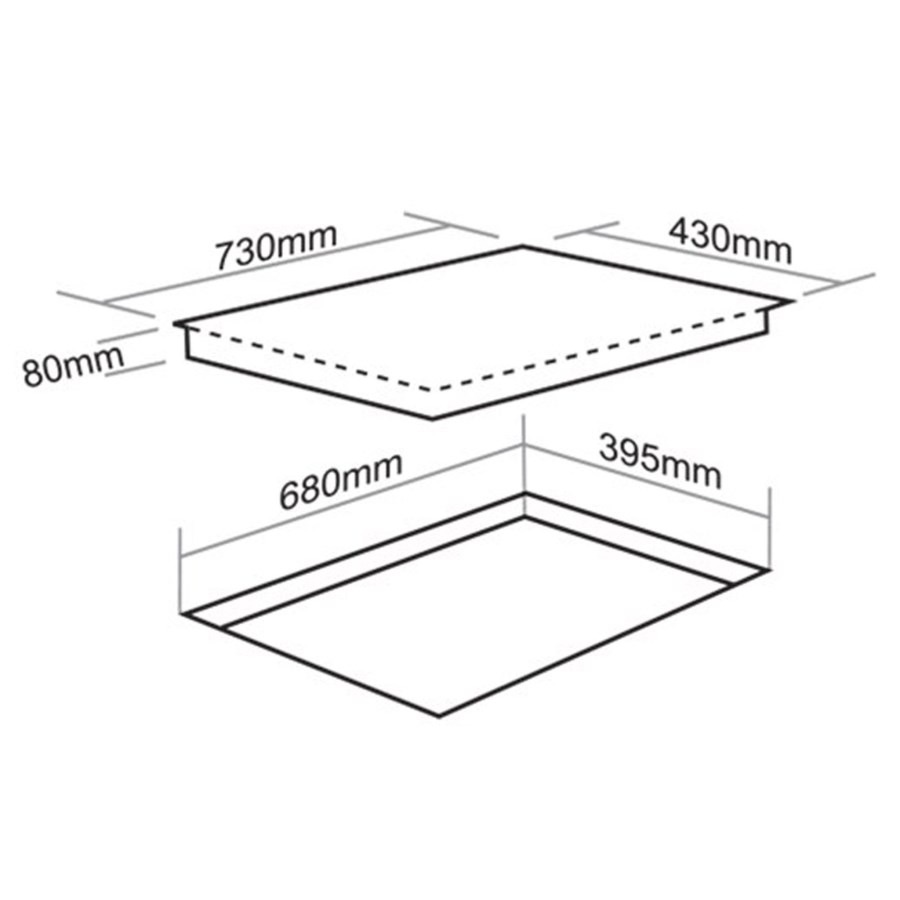 Bếp từ đôi Faster FS728I 2 vùng nấu mặt kính đen 730 mm
