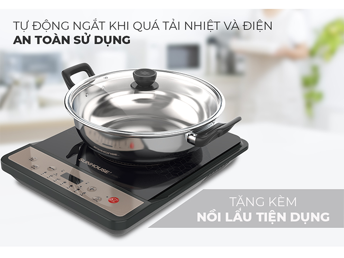 Bếp từ đơn Sunhouse SHD6160 kèm nồi lẩu