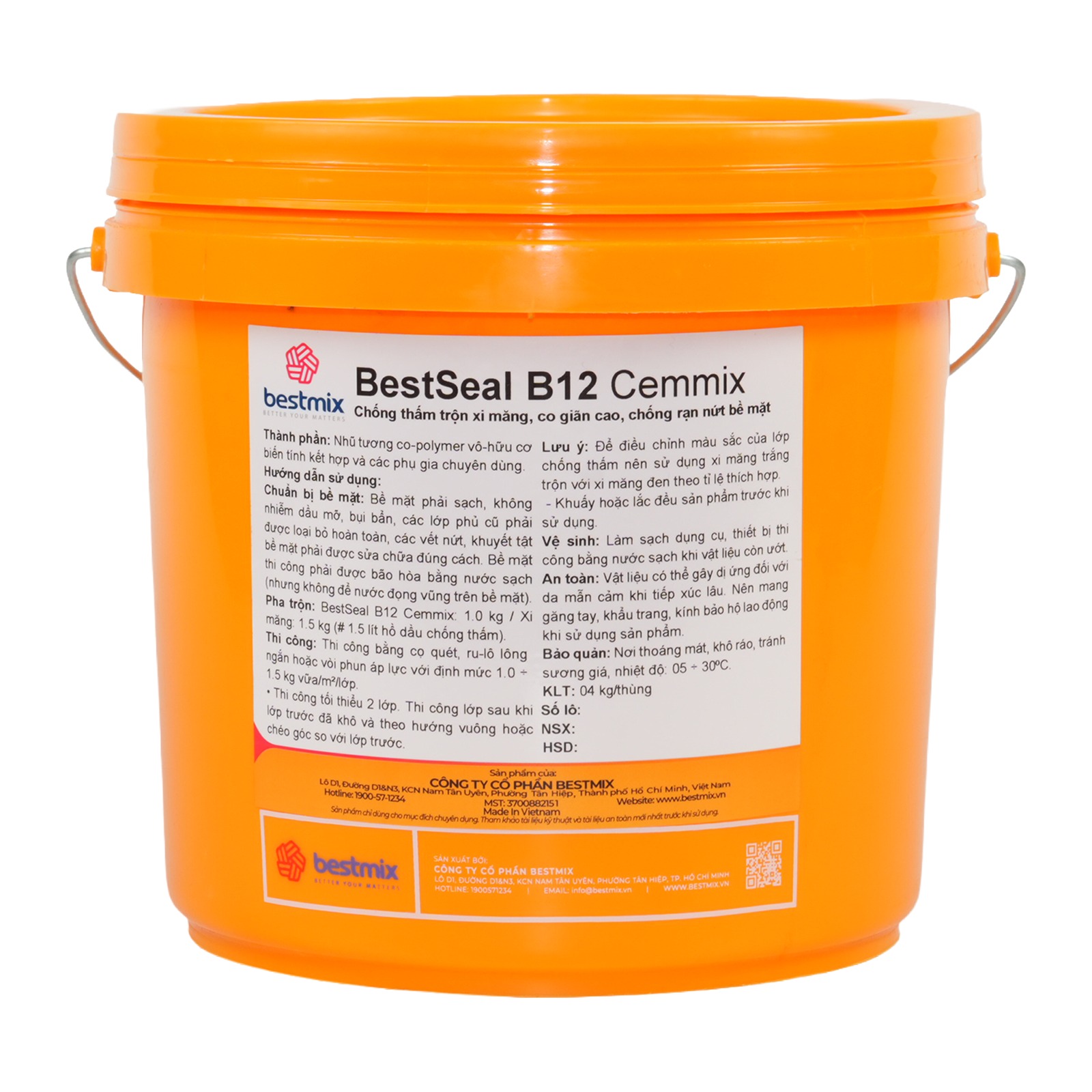 BestSeal B12 Cemmix chính hãng – 4 kg/thùng; 18 kg/thùng