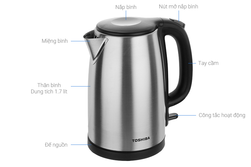 Bình đun siêu tốc Toshiba KT-17SH2NV 1,7 lít