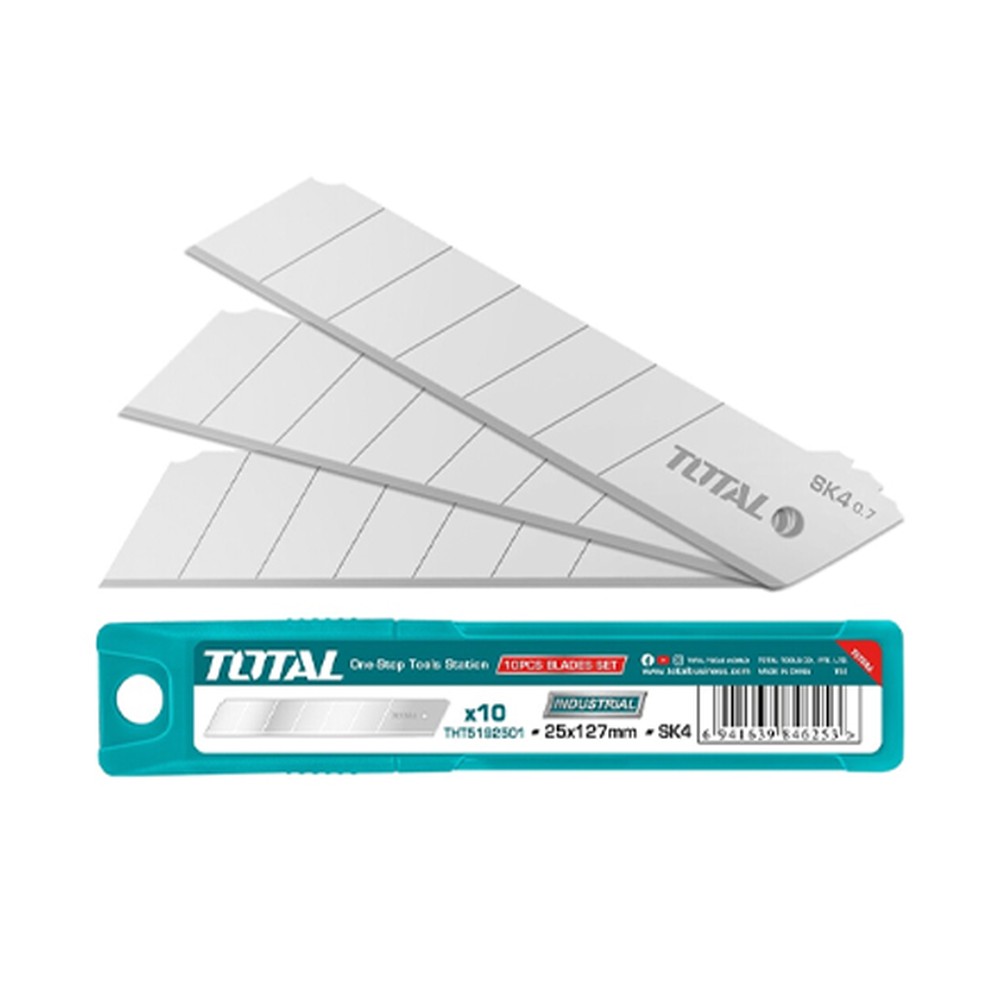 Bộ 10 lưỡi dao rọc 25 mm Total THT5192501