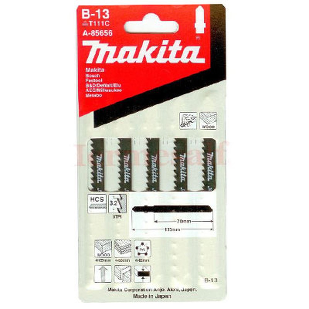 Bộ 5 lưỡi cưa lọng Makita A-85656 cắt gỗ, ống nhựa