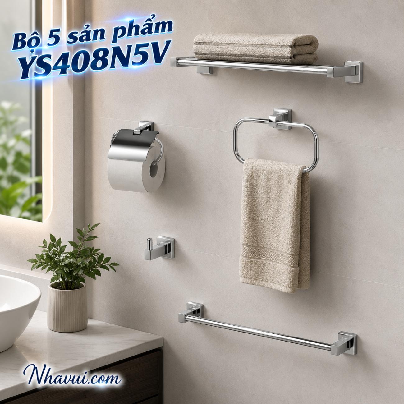 Bộ 5 sản phẩm TOTO YS408N5V loại vuông cho phòng tắm