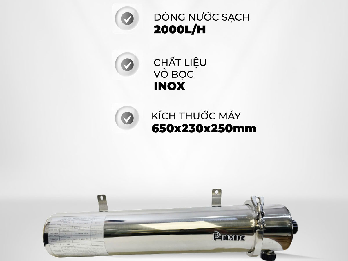Bộ lọc phèn đầu nguồn P-emic P-UFO-2000JK