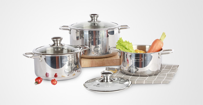 Bộ nồi inox 3 lớp đáy liền Elmich Trimax Classic 2105OL