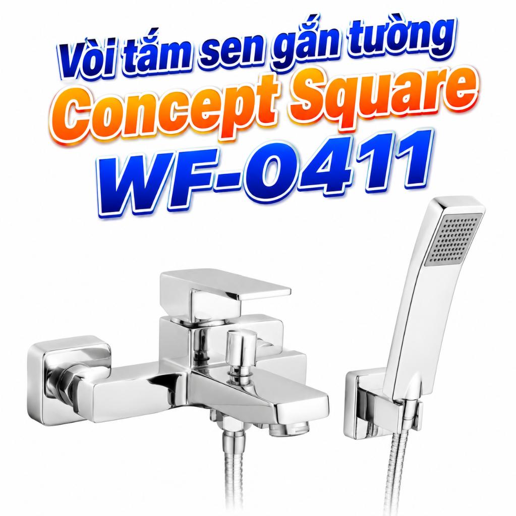 Bộ vòi tắm sen gắn tường American Standard Concept Square WF-0411