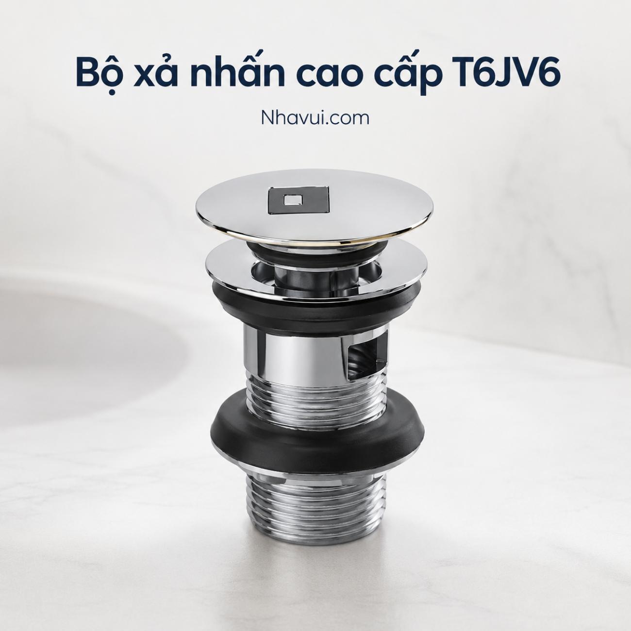 Bộ xả nhấn cao cấp T6JV6 dùng cho lavabo