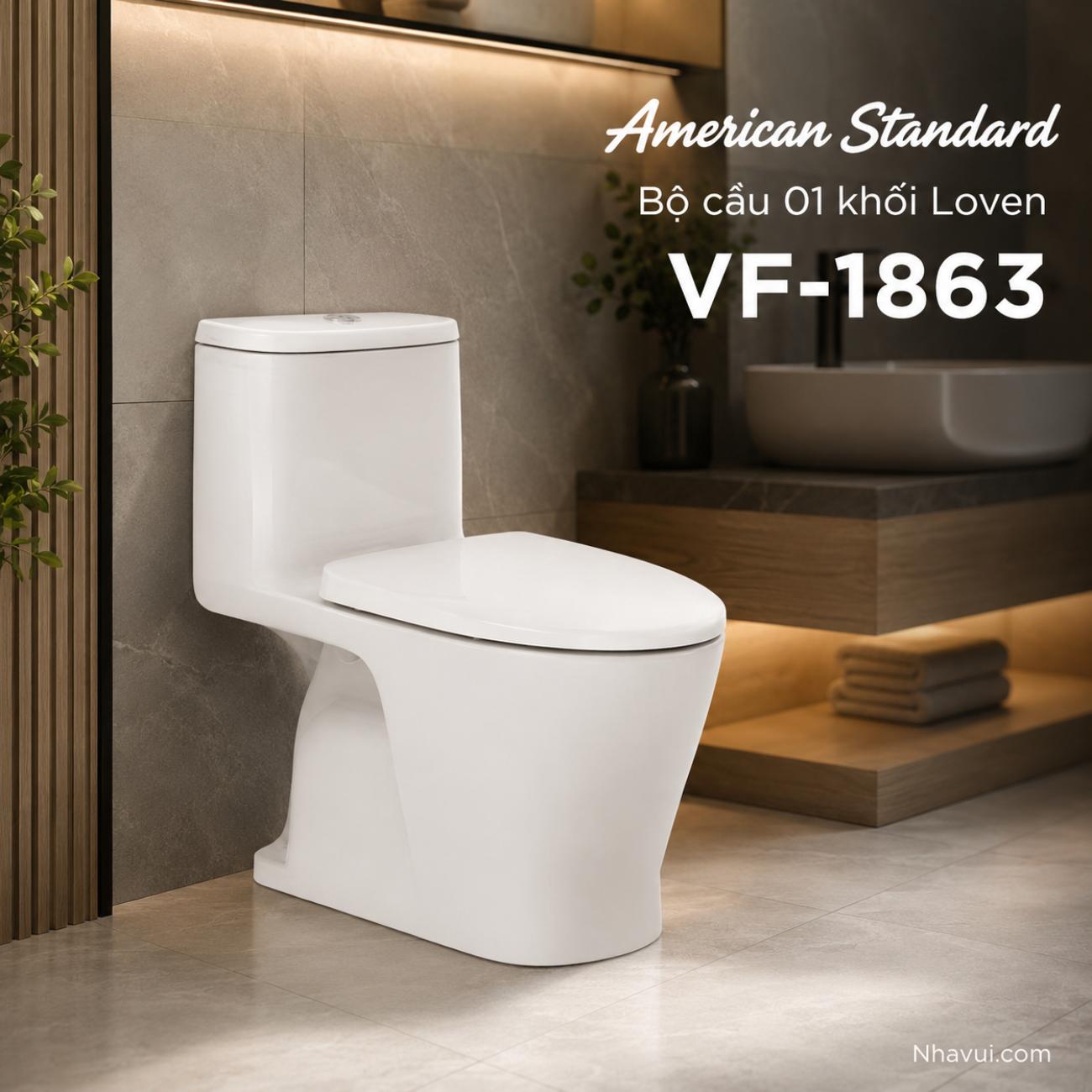 Bồn cầu 1 khối American Standard VF-1863 Loven