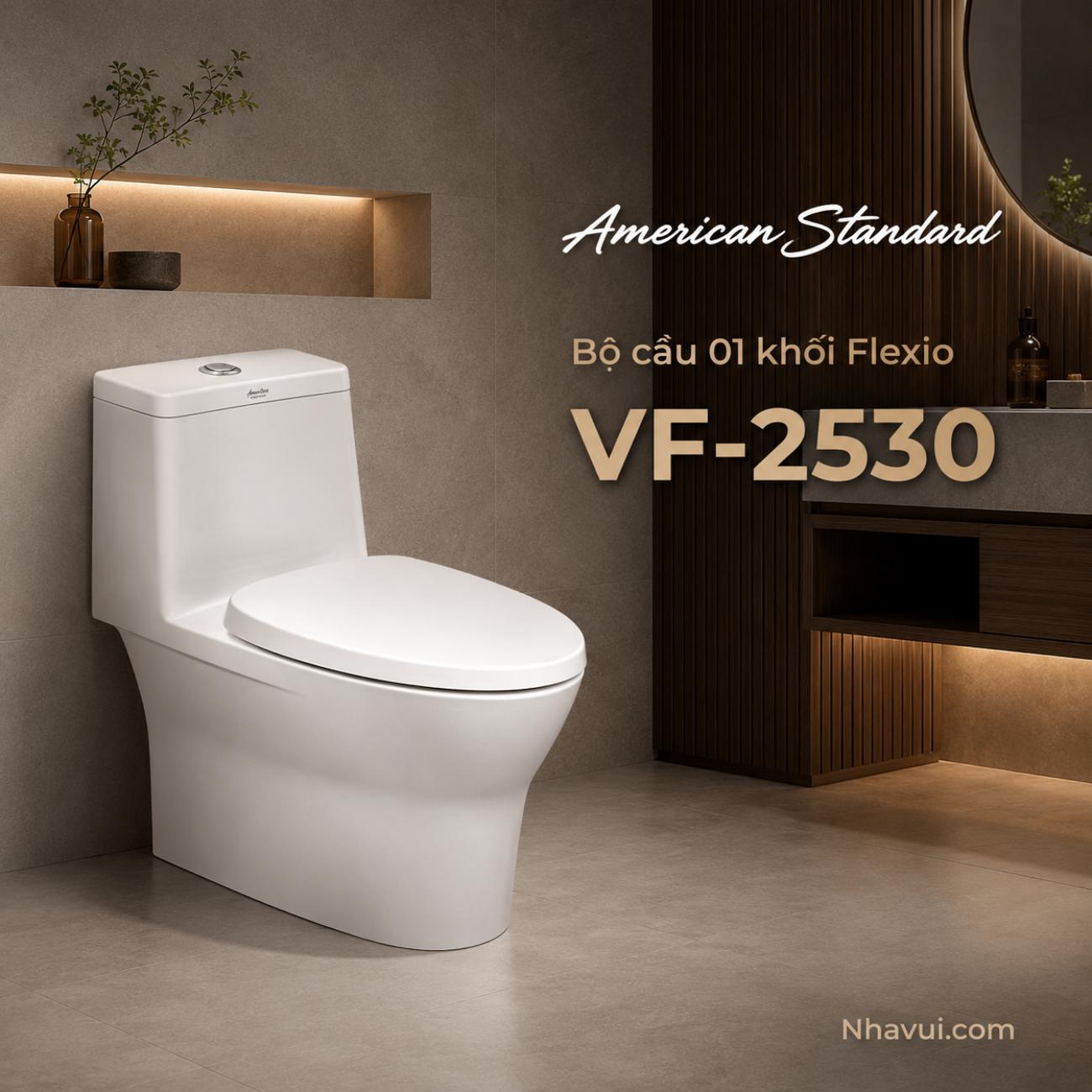 Bồn cầu 1 khối American Standard VF-2530 Flexio