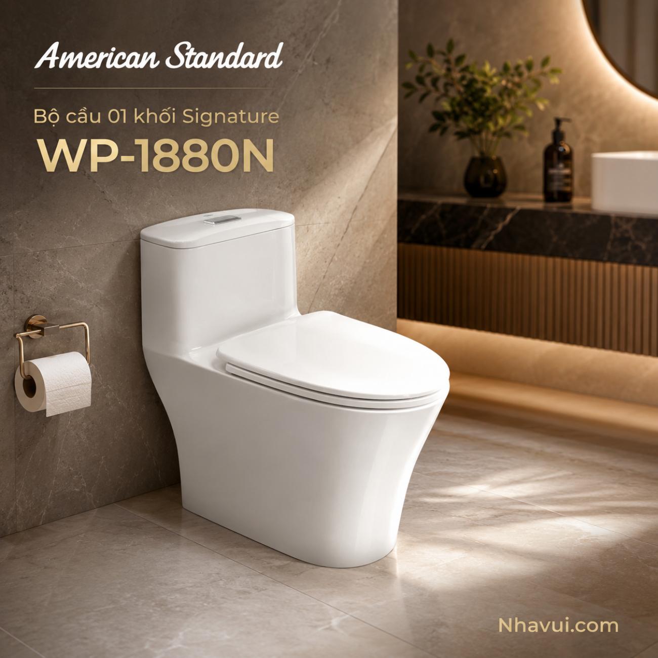 Bồn cầu 1 khối American Standard WP-1880N Signature