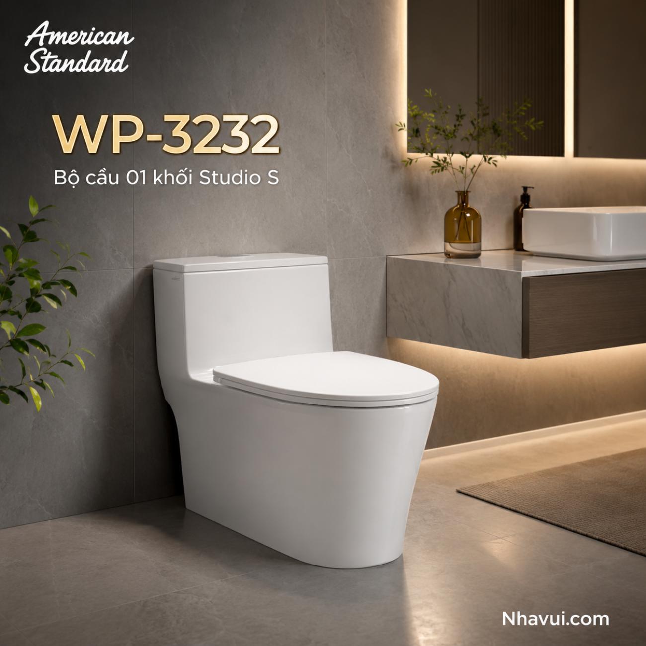 Bồn cầu 1 khối American Standard WP-3232 Studio S