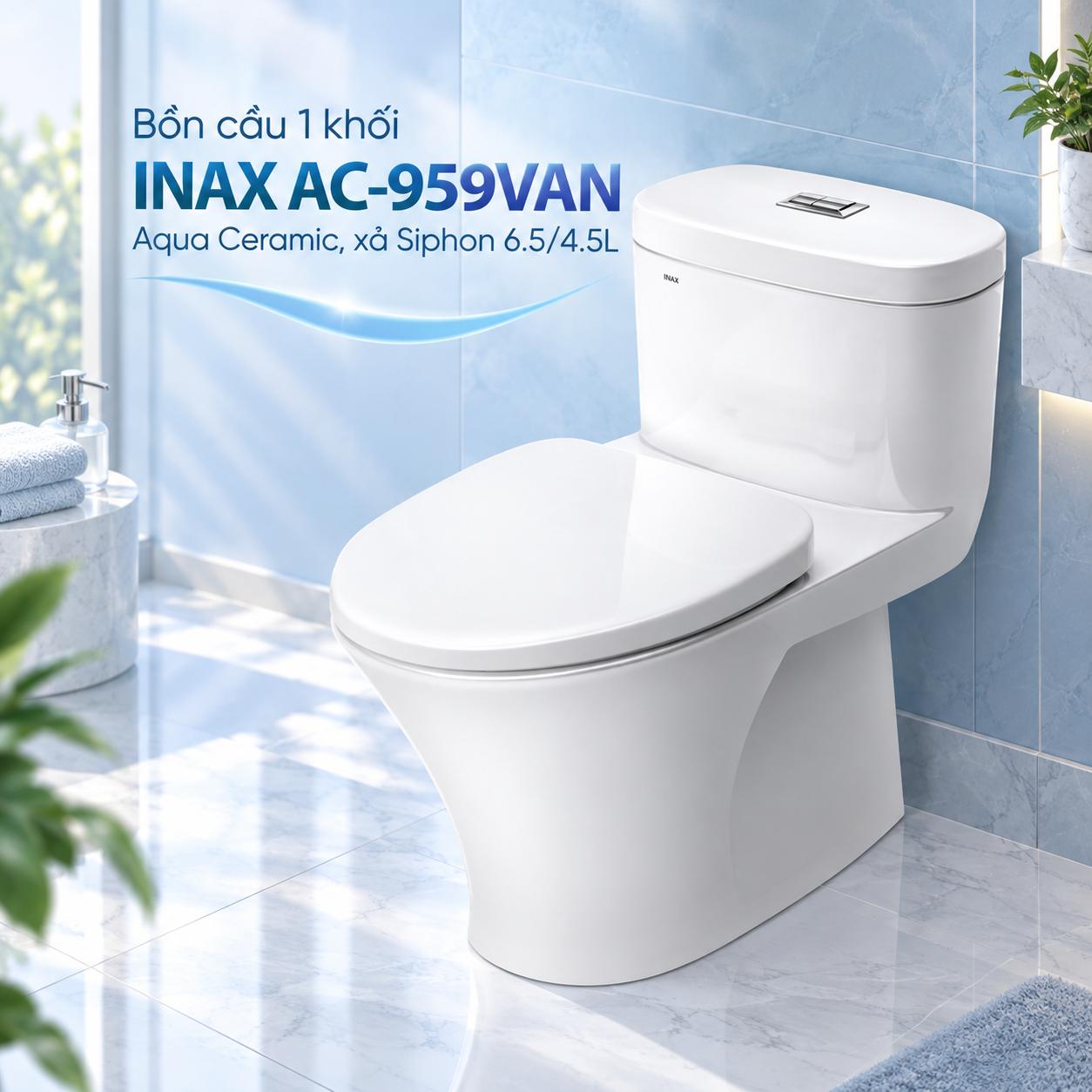 Bồn cầu 1 khối INAX AC-959VAN Aqua Ceramic