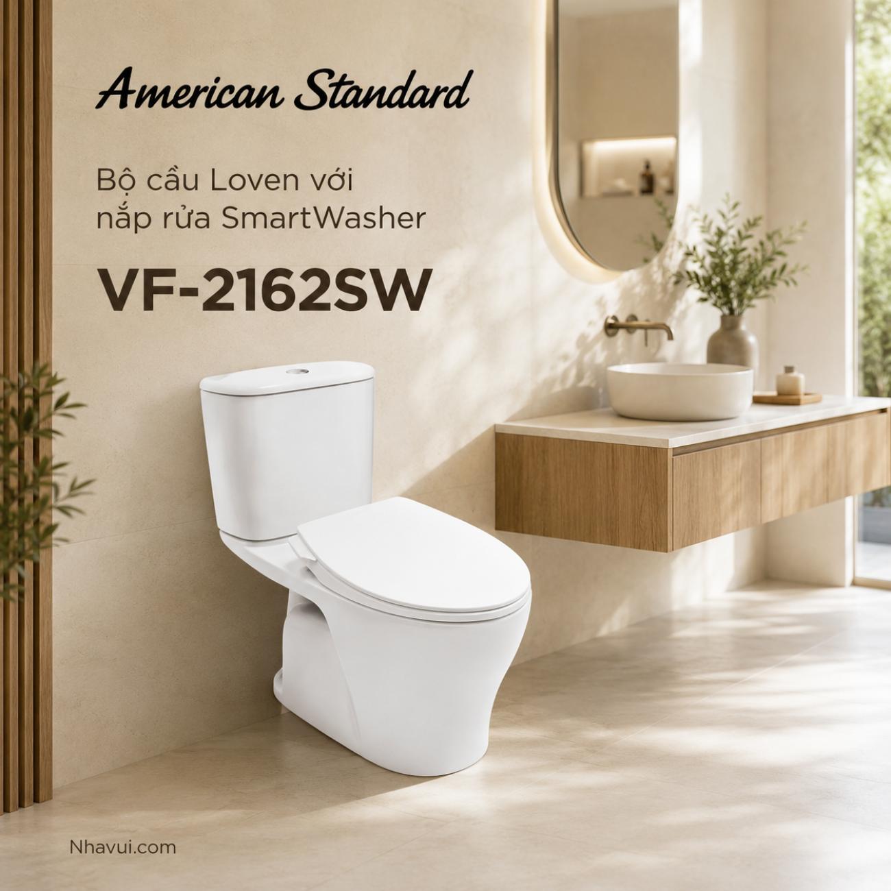 Bồn cầu American Standard VF-2162SW Loven với nắp rửa SmartWasher
