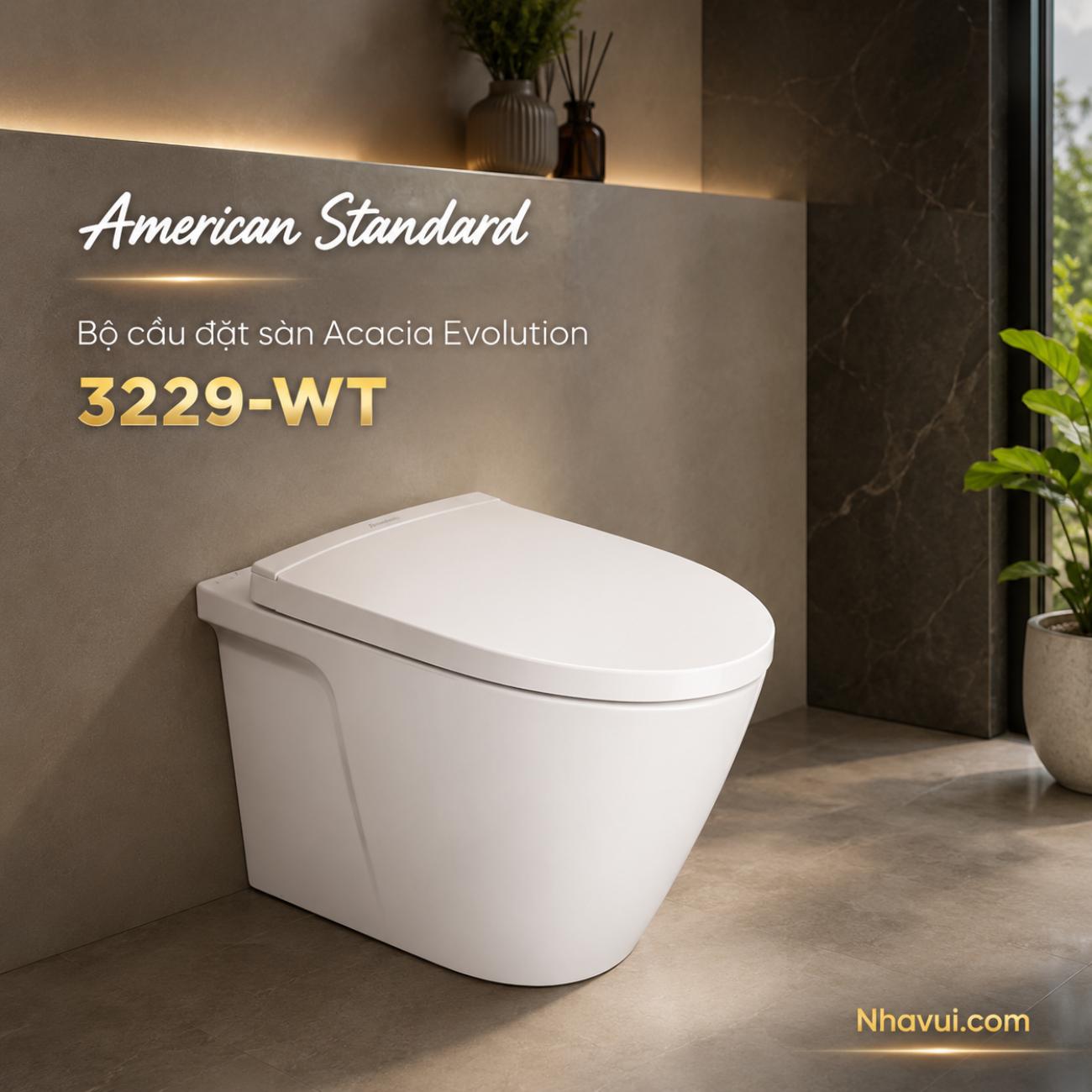 Bồn cầu đặt sàn American Standard 3229-WT Acacia Evolution