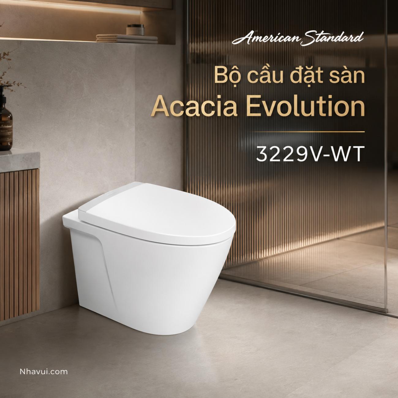 Bồn cầu đặt sàn American Standard 3229V-WT Acacia Evolution