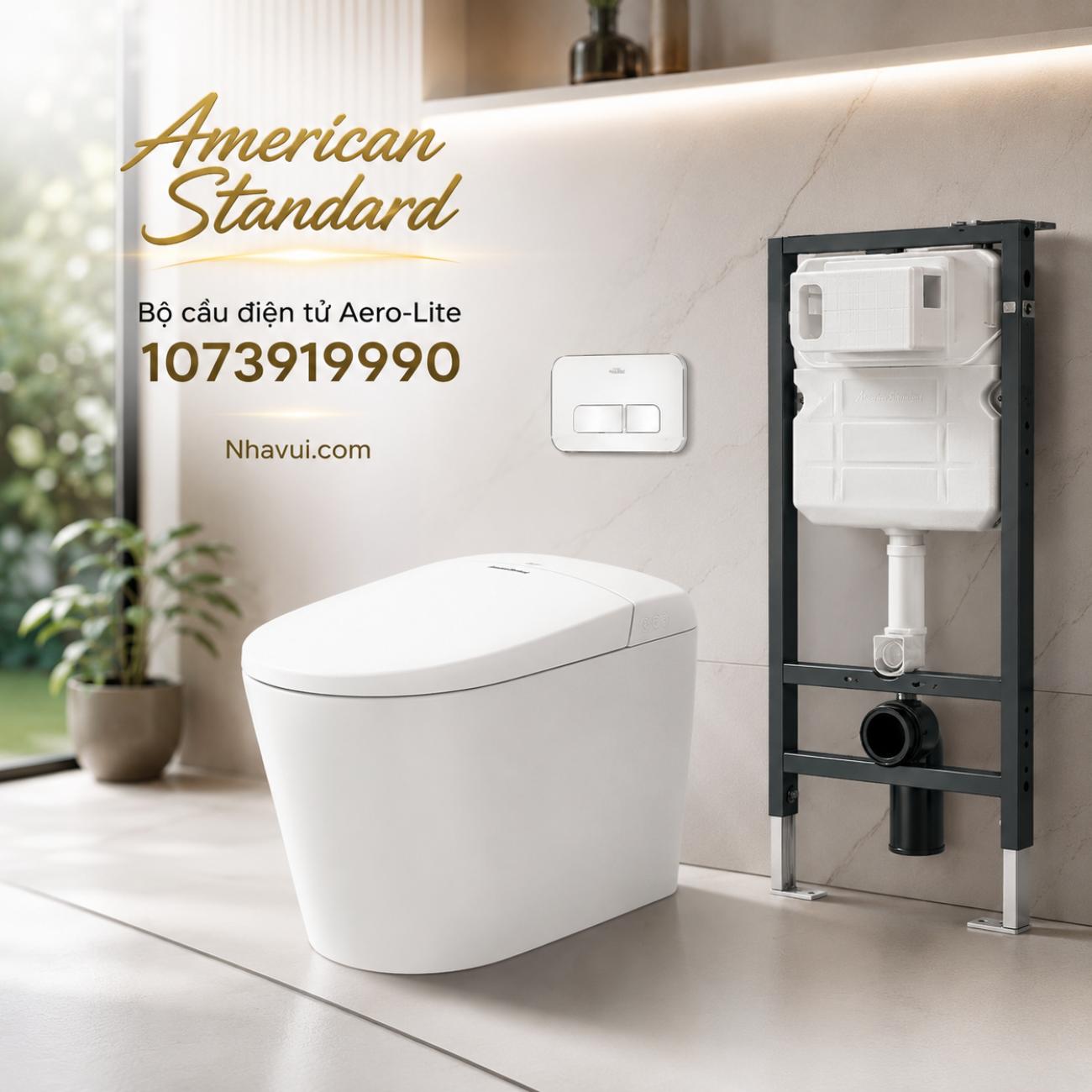 Bồn cầu điện tử American Standard 1073919990 Aero-Lite