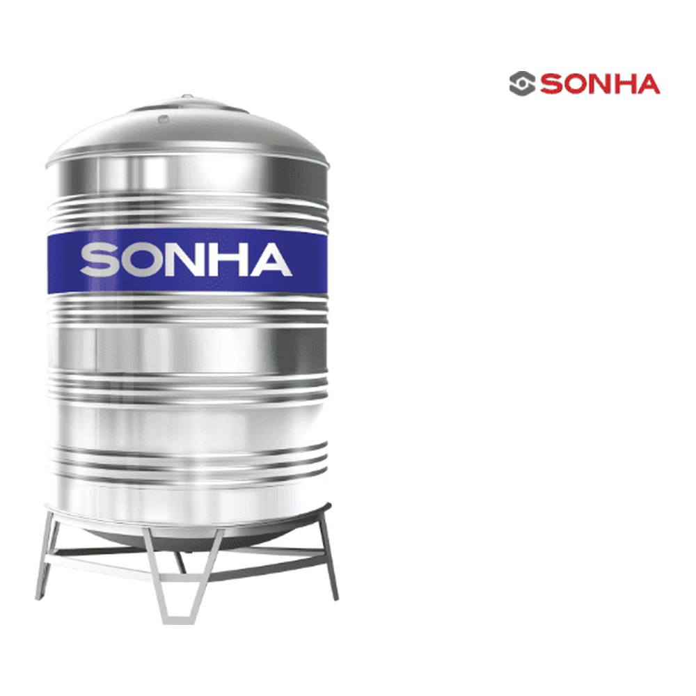 Bồn nước inox Sơn Hà đứng chính hãng – 500L, 700L, 1000L, 1200L, 1500L (Φ960), 1500L (Φ1140), 2000L (Φ1140), 2000L (Φ1380)