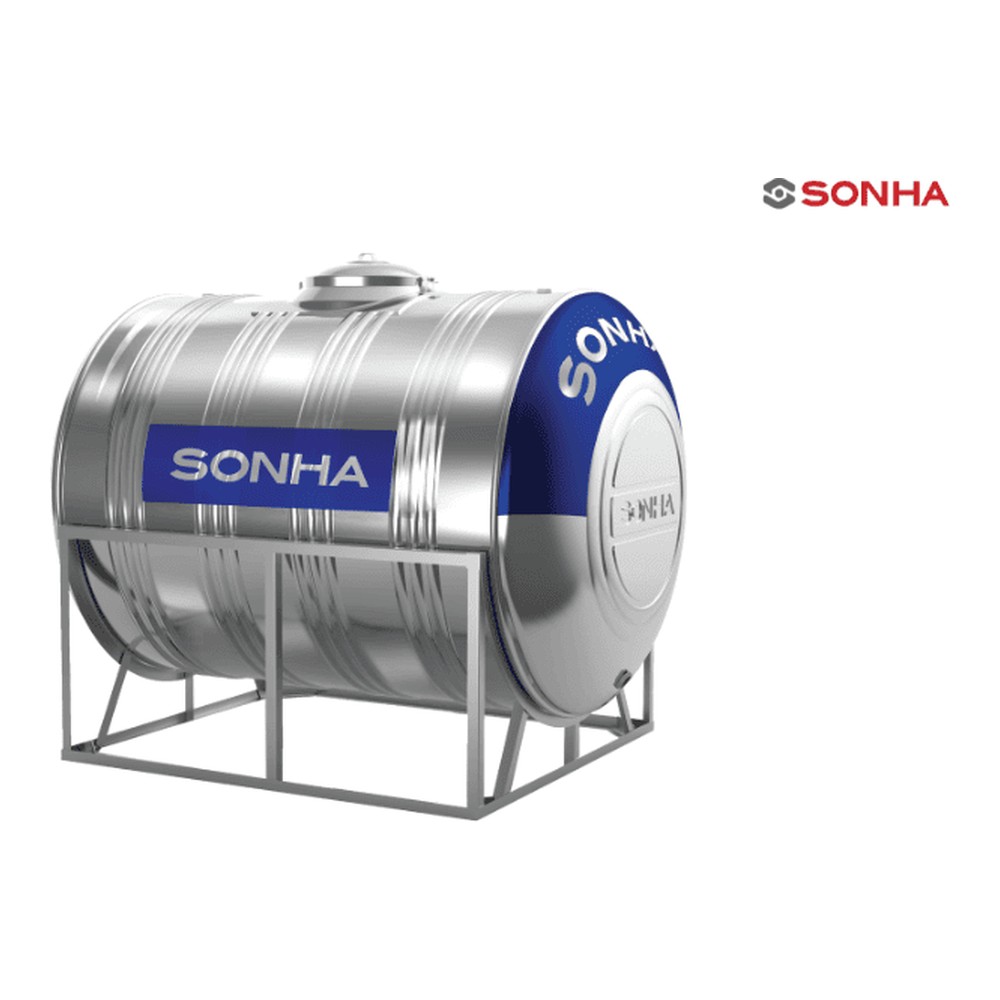 Bồn nước inox Sơn Hà ngang chính hãng – 500L, 700L, 1000L, 1200L, 1500L (Φ960), 1500L (Φ1140), 2000L (Φ1140), 2000L (Φ1380)