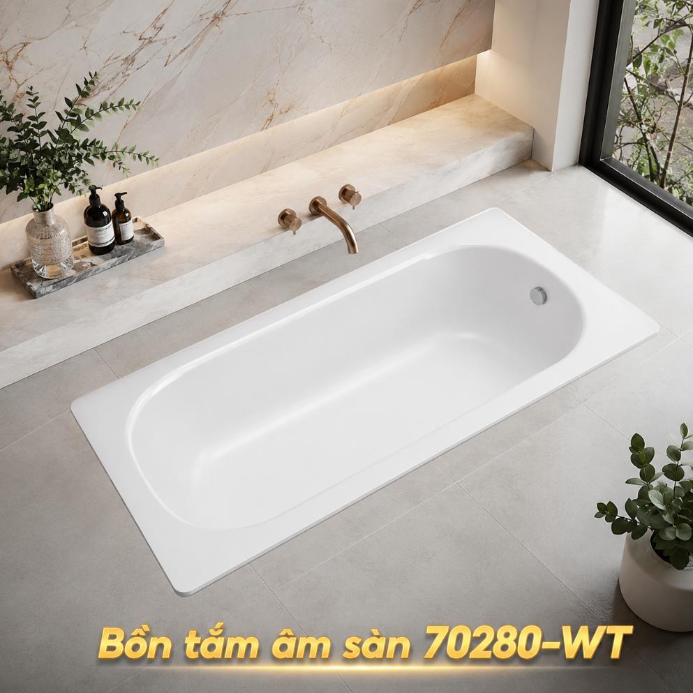 Bồn tắm âm sàn New Codie 70280-WT