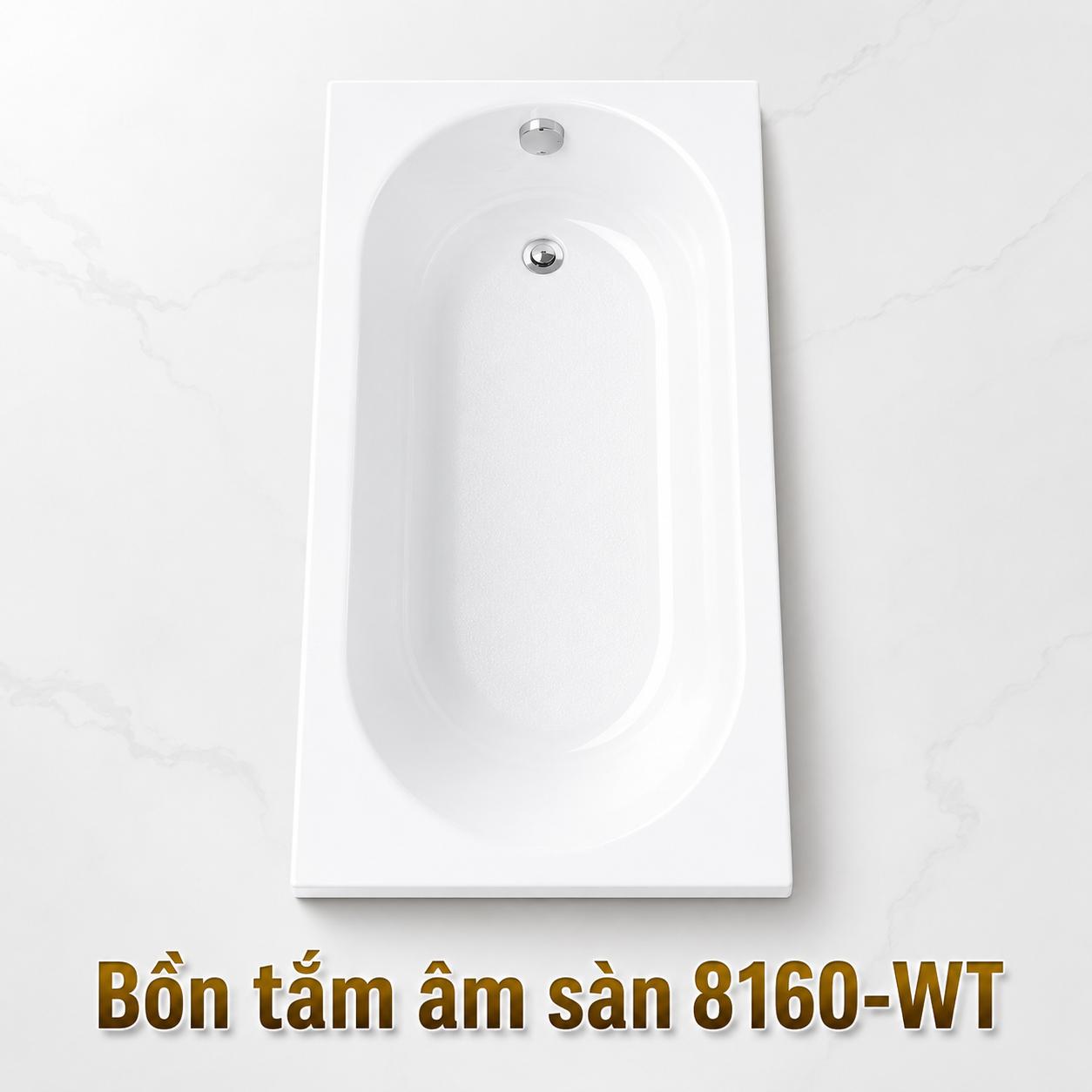 Bồn tắm âm sàn Saturn S-16M 8160-WT