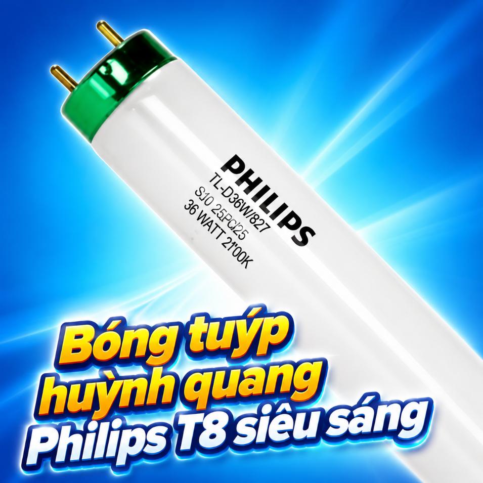Bóng tuýp huỳnh quang Philips T8 siêu sáng 18W / 36W