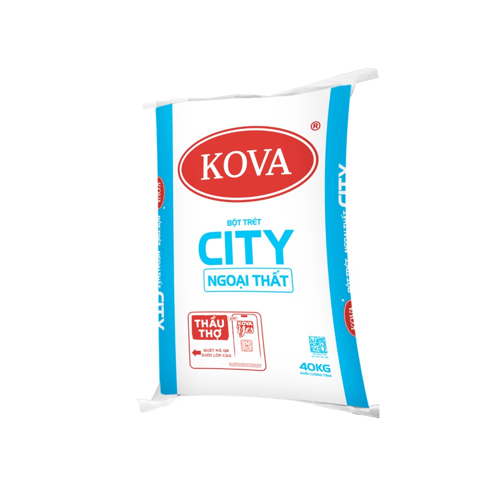 Bột trét ngoại thất cao cấp KOVA CITY chịu tia UV, hạn chế nứt chân chim