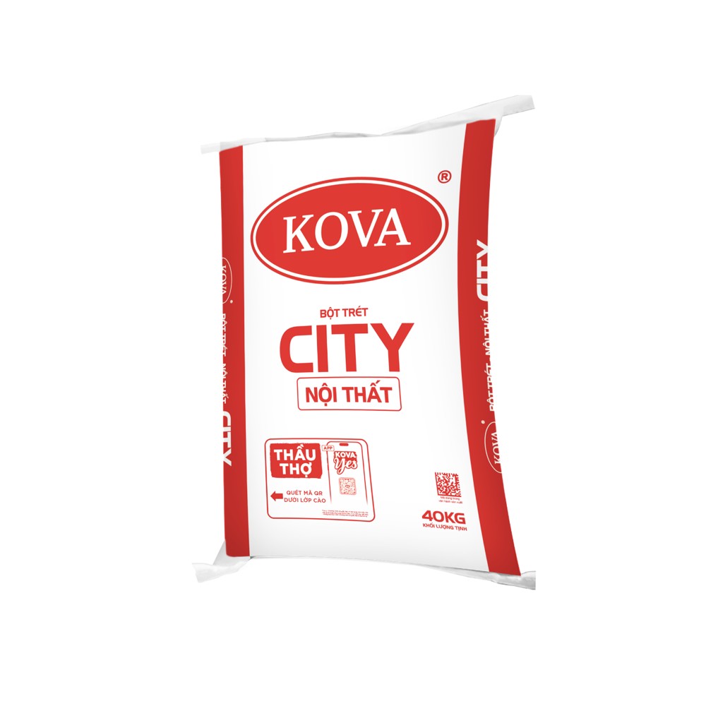 Bột trét nội thất cao cấp KOVA CITY độ bền cao, hạn chế nứt chân chim
