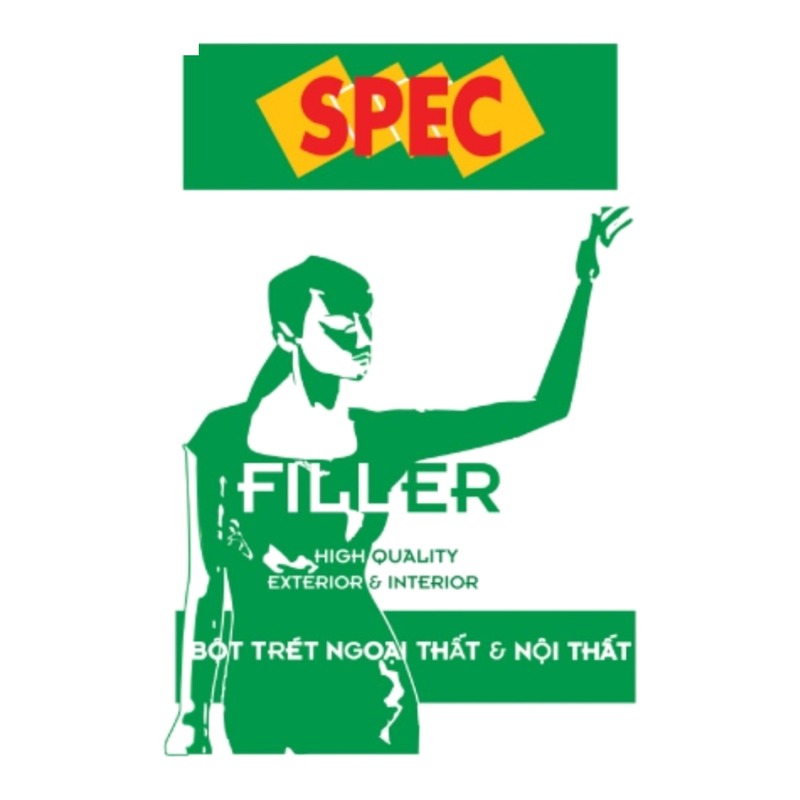 Bột trét tường nội & ngoại thất SPEC Hello Filler dẻo mịn kéo nhẹ tay