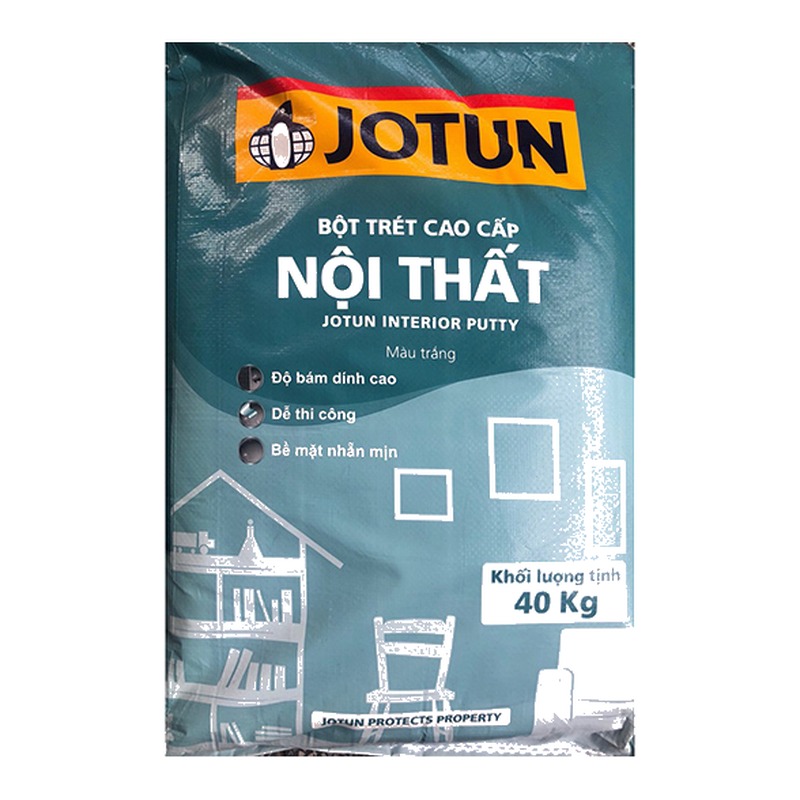 Bột trét tường nội thất cao cấp Jotun Interior Putty bám dính mịn