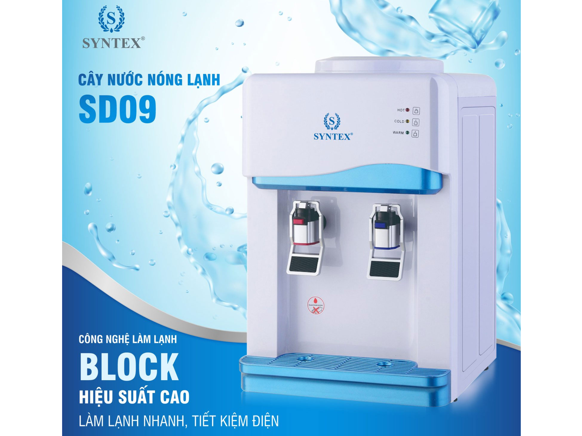 Cây nước nóng lạnh để bàn Syntex SD90