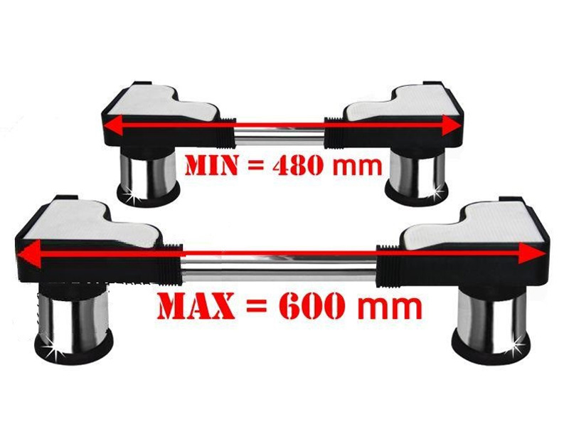 Chân đỡ máy giặt, tủ lạnh inox Cảnh Phong CD4860N (48–60cm)