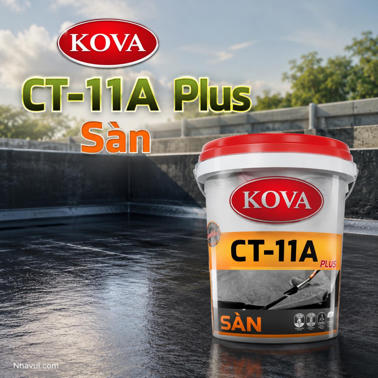 Chất chống thấm cao cấp KOVA CT-11A Plus Sàn màu đen